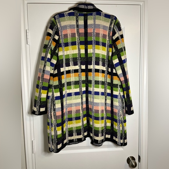 Anthropologie Aldomartins Shanley Plaid Wool Alpaca Colorblock Blanket Coat NWOT - Picture 12 of 13